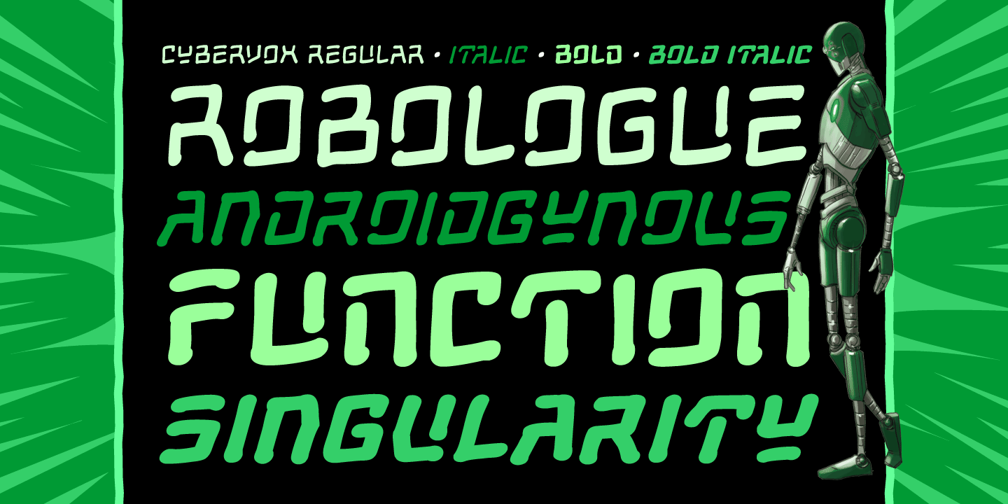 Cybervox Bold Font preview